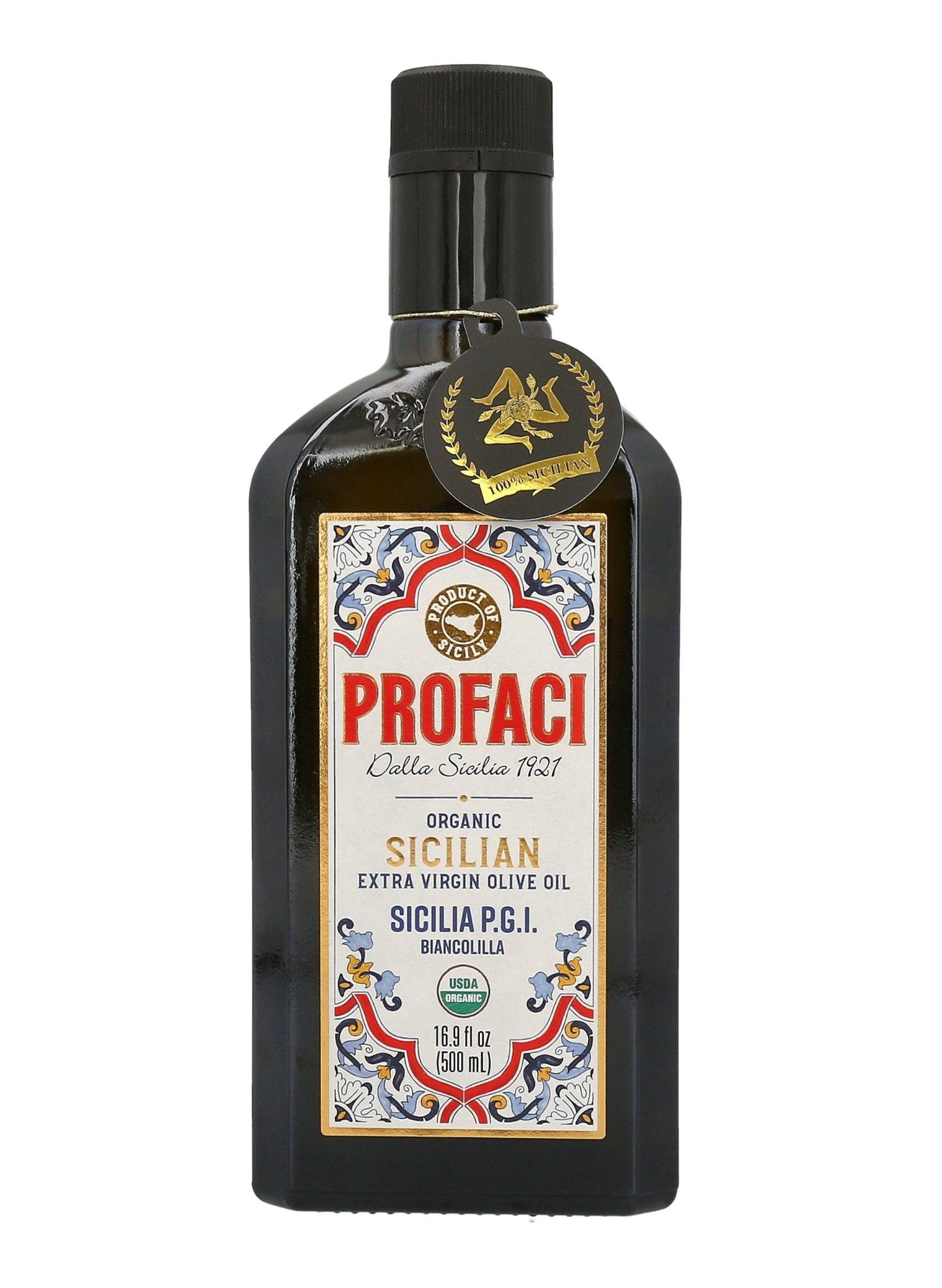 Profaci Sicilian Organic Extra Virgin Olive Oil – 100% Biancolilla Olives - Sicily Kitchen